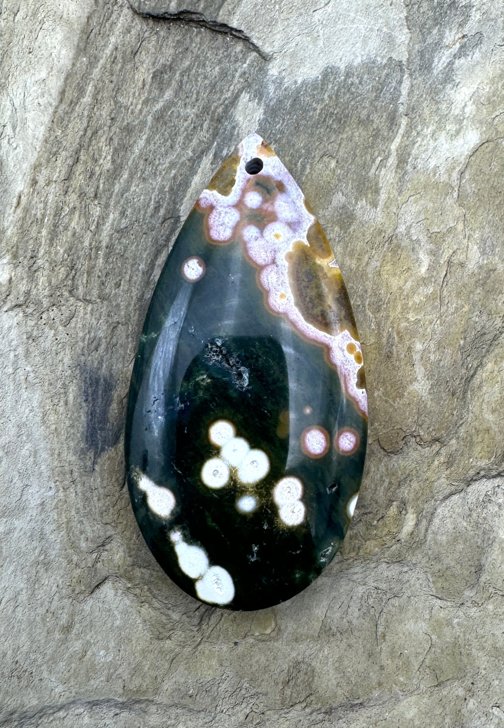High Quality Ocean Jasper 25x50 Focal Pendant – StonesNSilver.com
