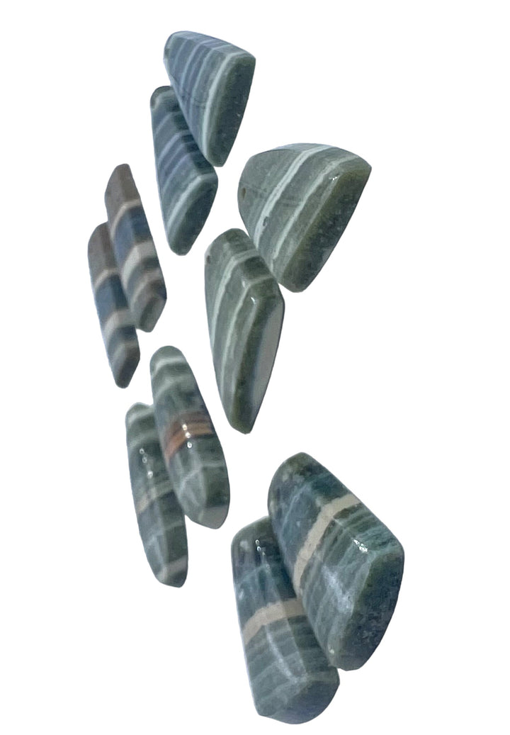 High Quality Zebra Agate Earring Slab Bead Pairs (Select One