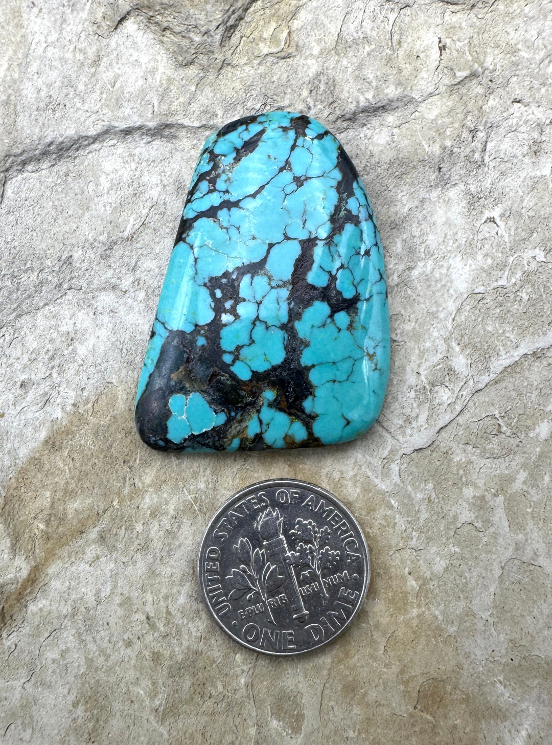 Hubei Turquoise (China) 22x35mm Cabochon Turquoise | Hubei