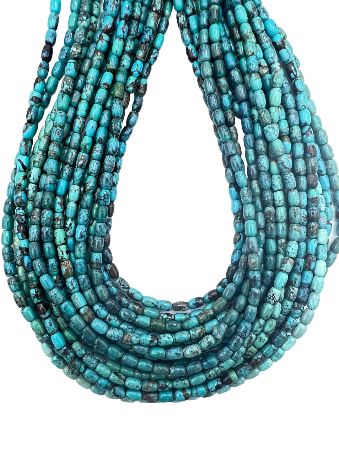 Hubei Turquoise (China) 4x6mm Barrel Beads 16 inch strand
