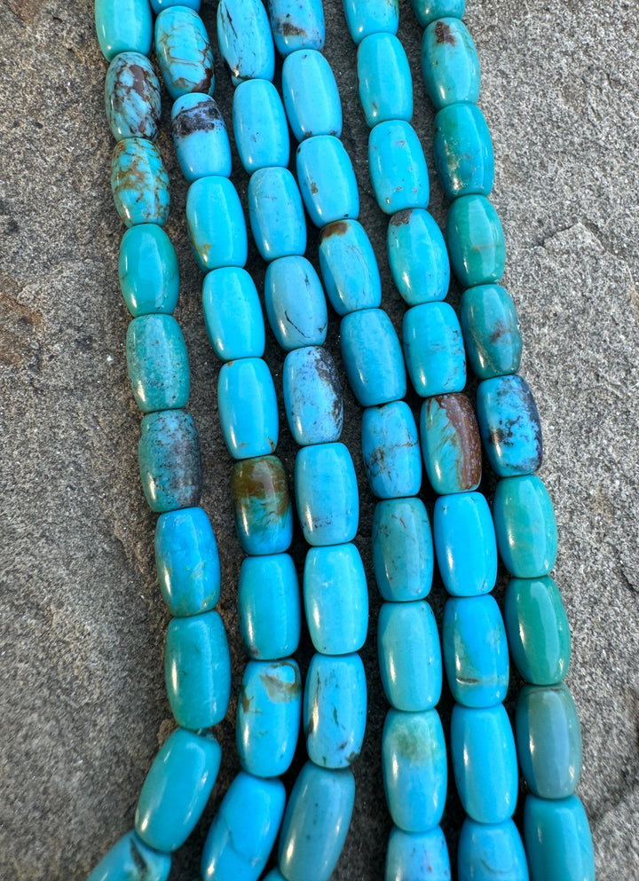 Hubei Turquoise (China) 5x8mm Barrel beads 16 inch strand