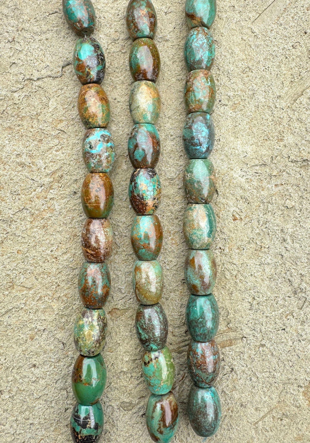 Hubei Turquoise (China) BIG 15x25mm Barrel Shaped Beads (8