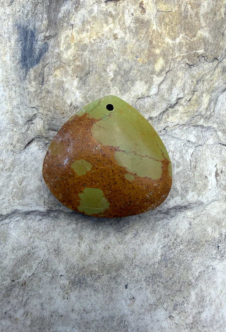 Hubei Turquoise (China) Focal Bead Pendant 21x20mm