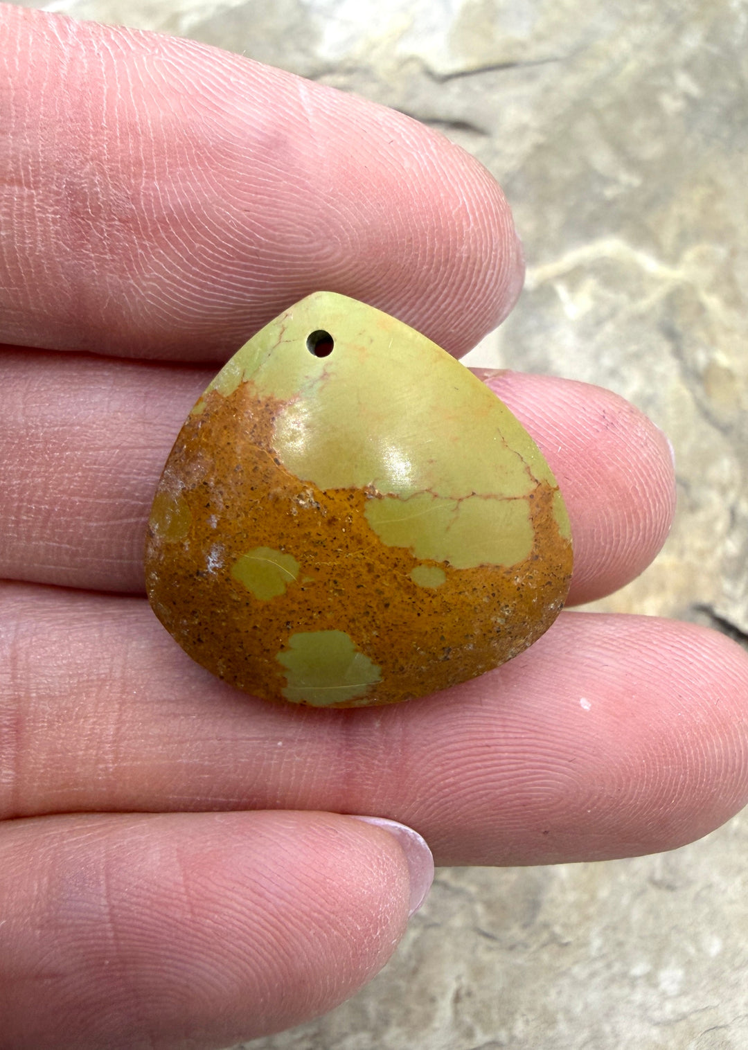 Hubei Turquoise (China) Focal Bead Pendant 21x20mm