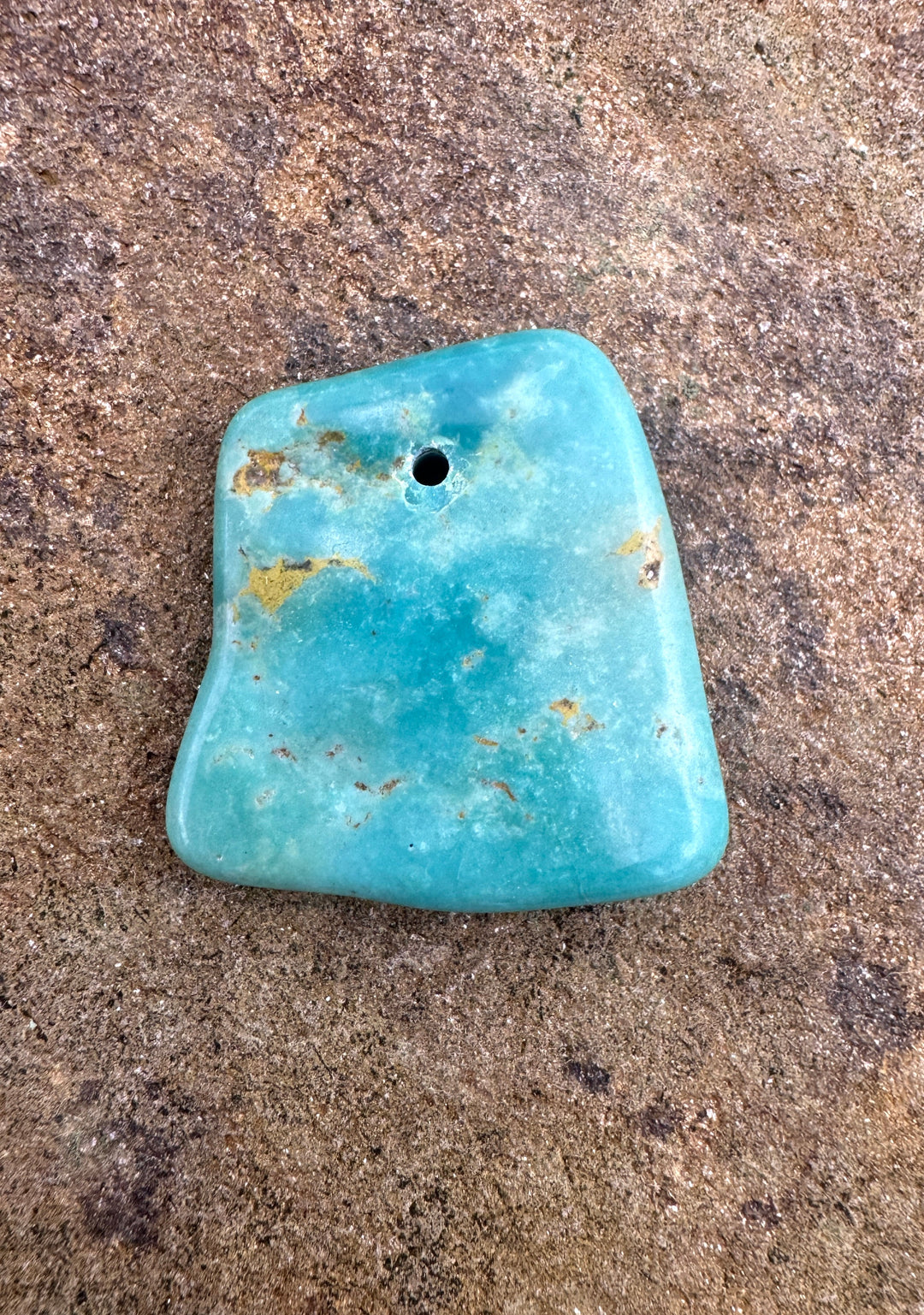 Hubei Turquoise (China) Focal Bead Pendant Large Hole