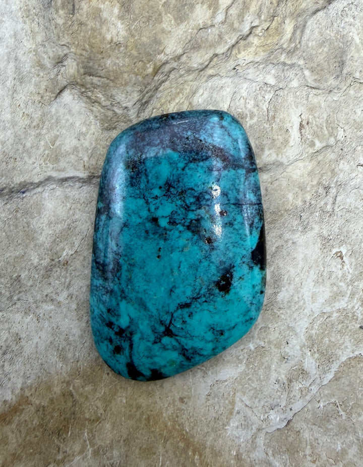 Hubei Turquoise (China) Freeform Cabochon 24x38mm