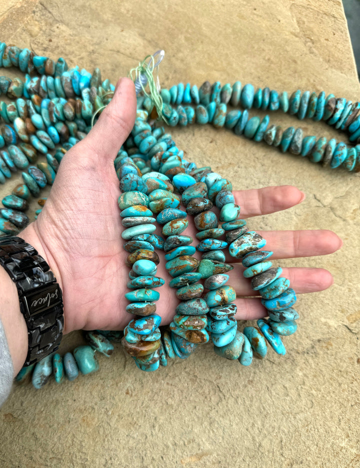 Hubei Turquoise (China) GIANT Chunky Graduated Nugget Beads
