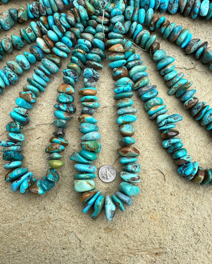 Hubei Turquoise (China) GIANT Chunky Graduated Nugget Beads