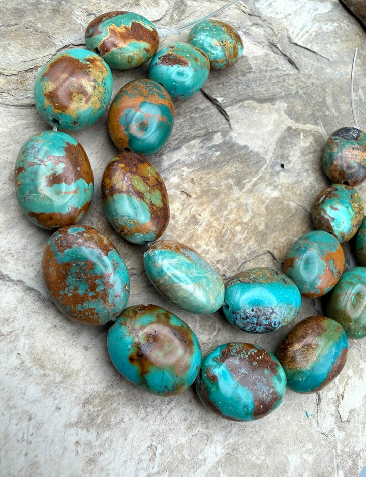Incredible Royston Turquoise (Nevada) BIG 16x22mm Oval