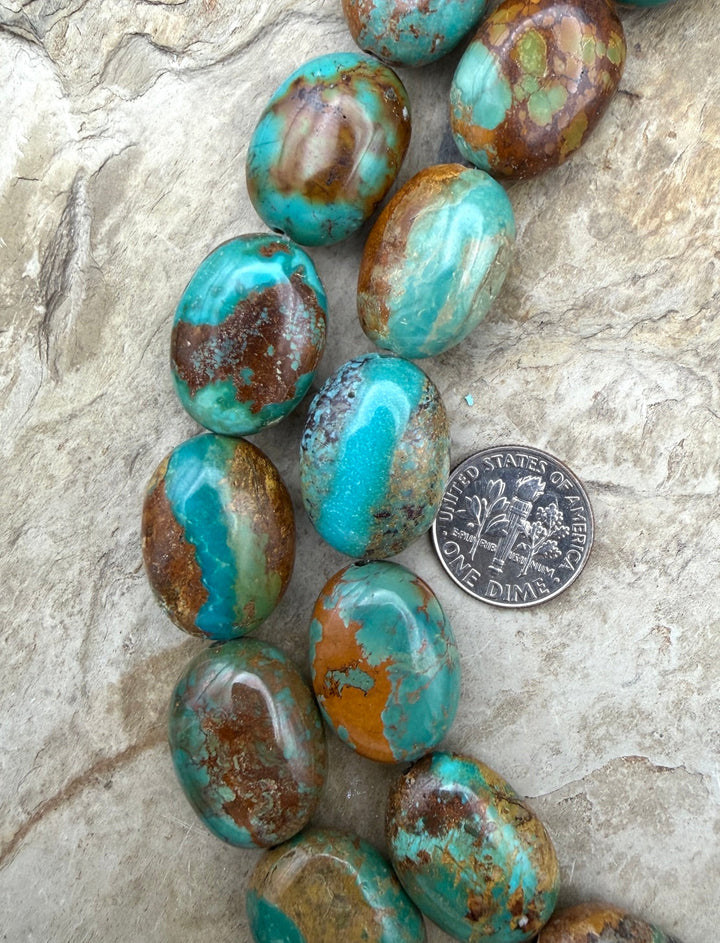 Incredible Royston Turquoise (Nevada) BIG 16x22mm Oval