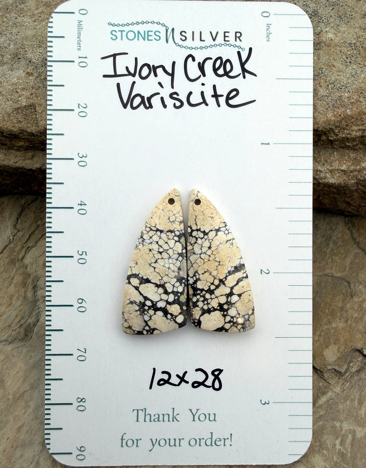 Ivory Creek Variscite (Kazakhstan) Matching Earring Slab