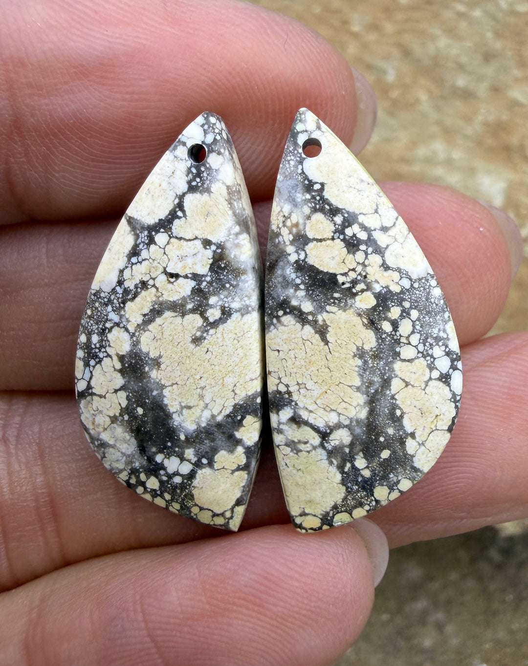 Ivory Creek Variscite (Kazakhstan) Matching Earring Slab