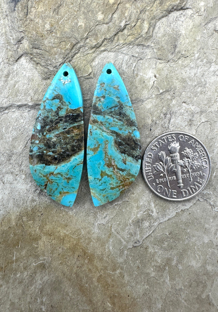 Kingman Ceremonial Turquoise (AZ) Matching Earring Slab
