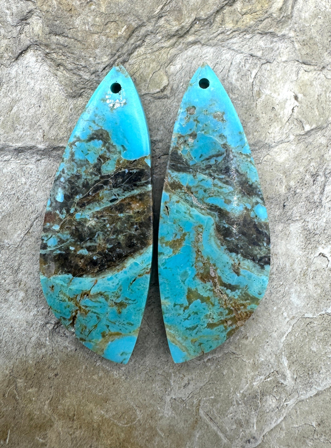 Kingman Ceremonial Turquoise (AZ) Matching Earring Slab