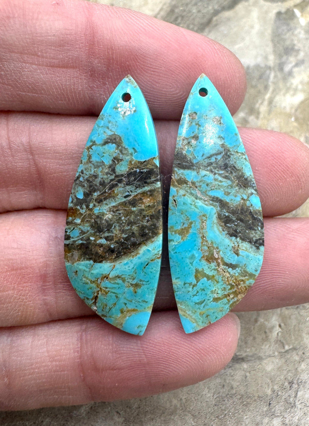 Kingman Ceremonial Turquoise (AZ) Matching Earring Slab