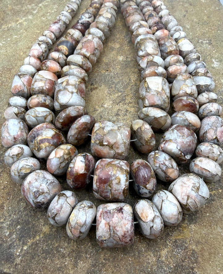 Kingman Composite Red Calcite and Bronze BIG Graduated
