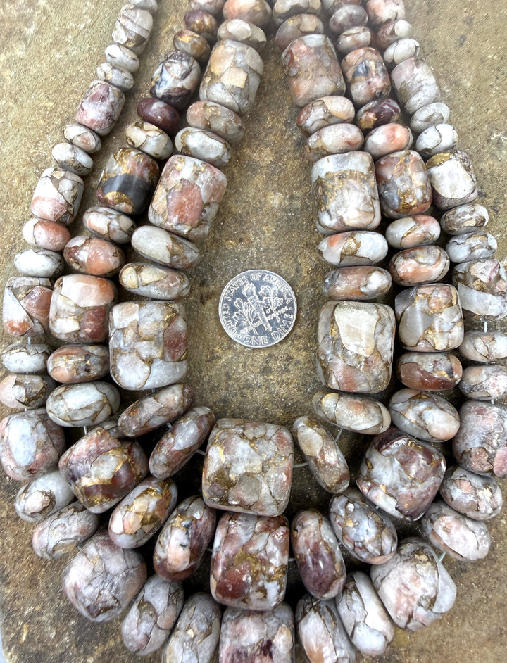Kingman Composite Red Calcite and Bronze BIG Graduated