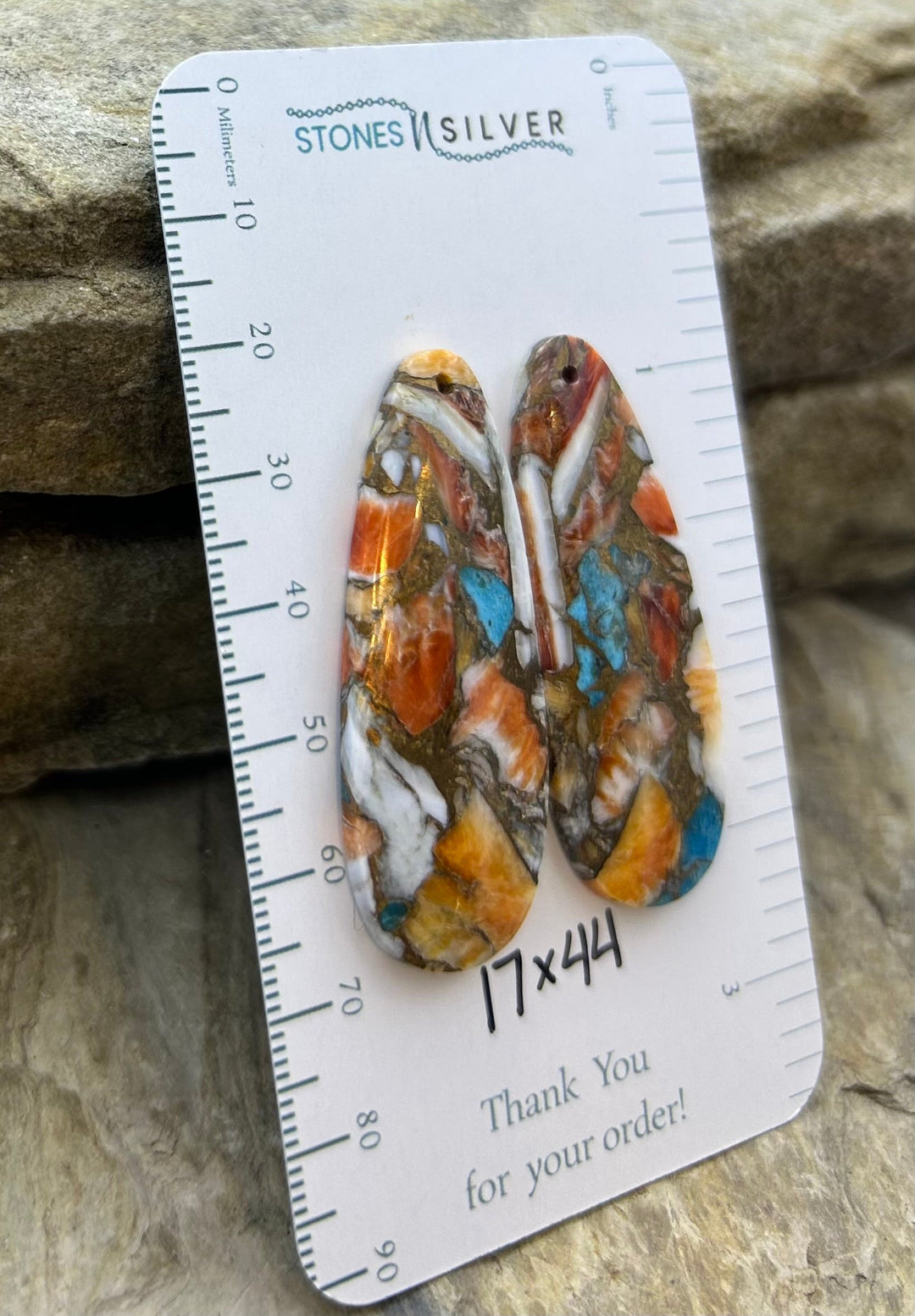 Kingman Turquoise and Orange Spiny Oyster with Bronze