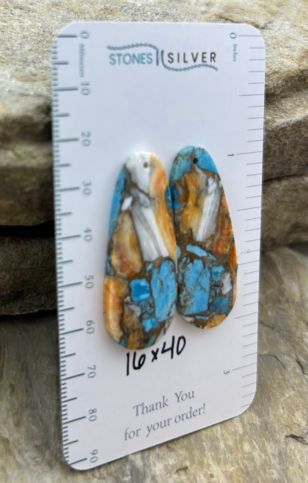 Kingman Turquoise and Orange Spiny Oyster with Bronze