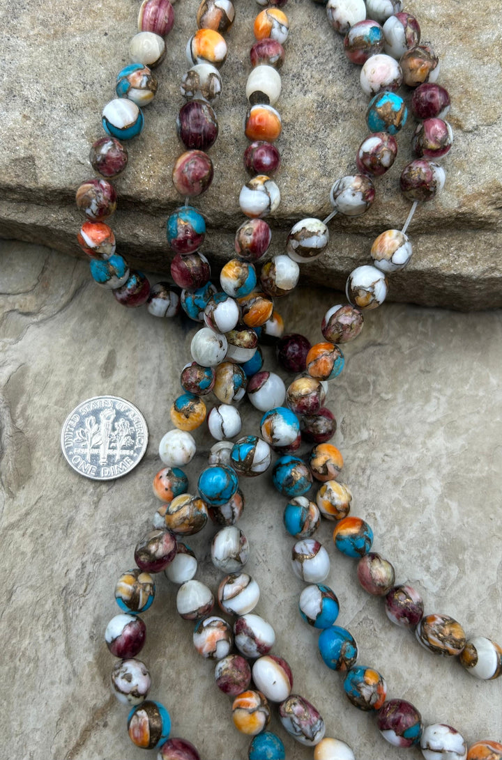 Kingman Turquoise and Purple and Orange Spiny Oyster