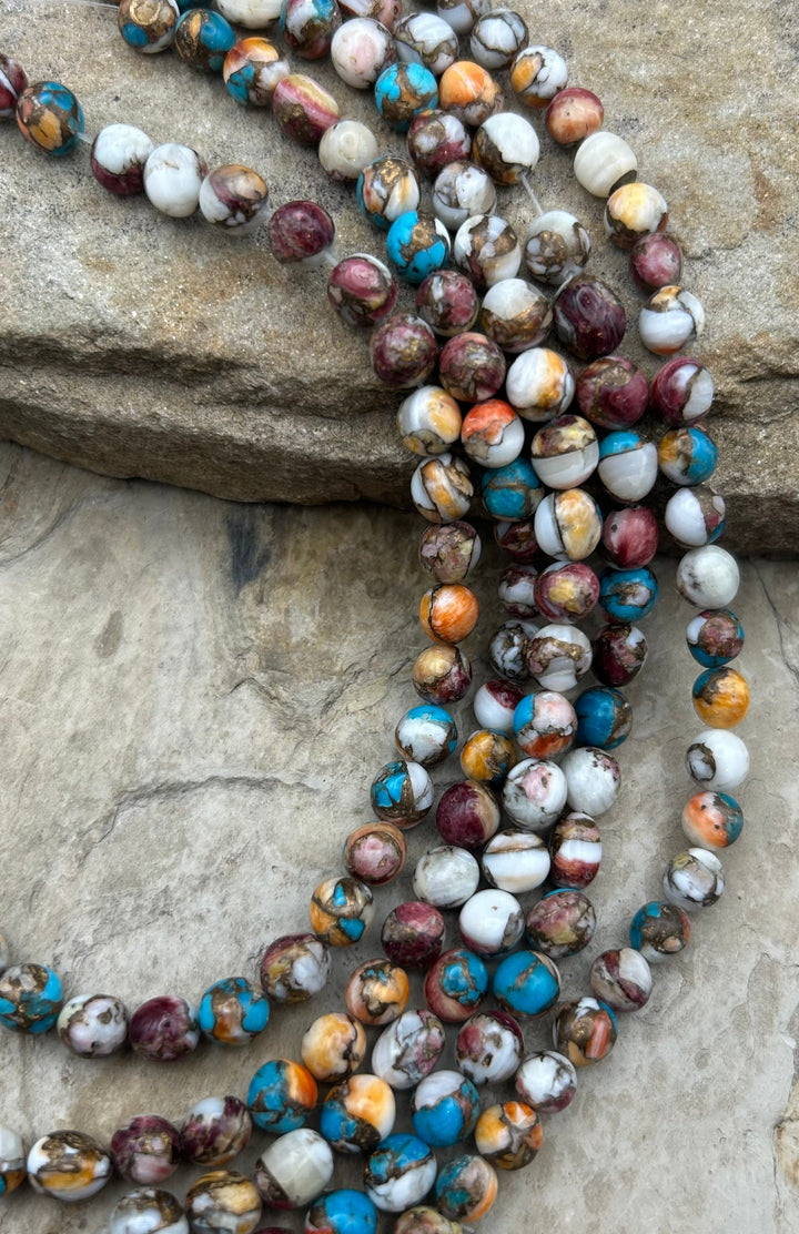 Kingman Turquoise and Purple and Orange Spiny Oyster