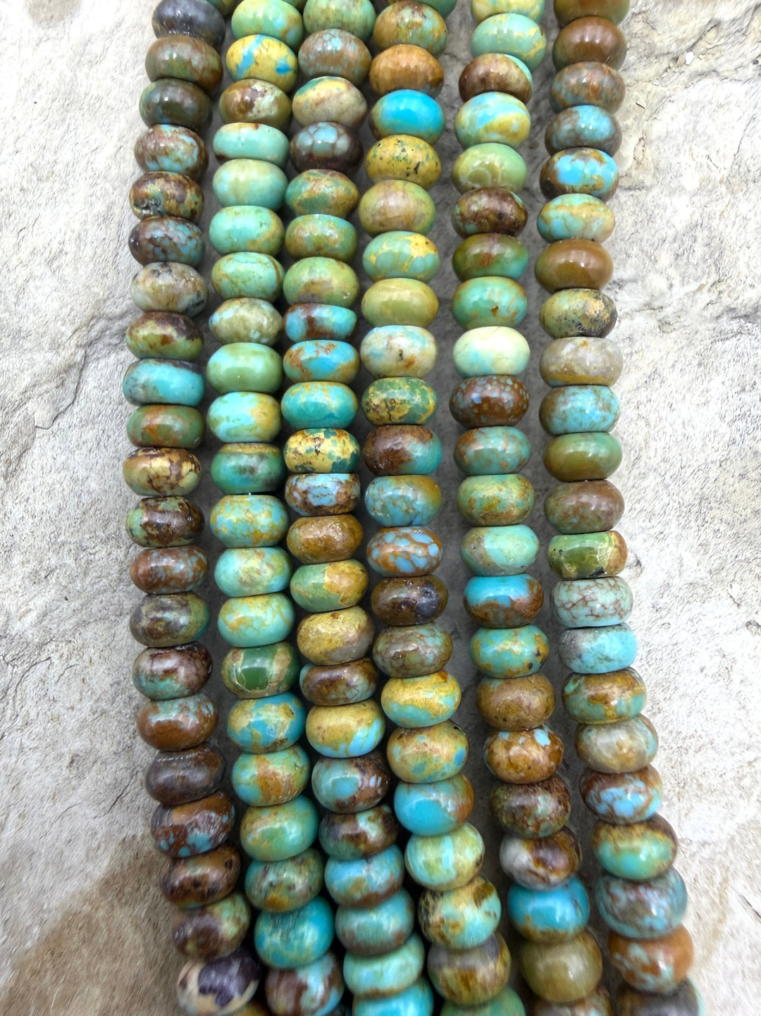 Kingman Turquoise (Arizona) 4mm Rondelle Beads 8 Inch