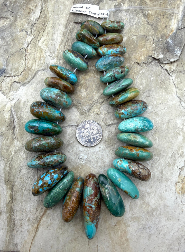 Kingman Turquoise (Arizona) BIG Graduated Focal Strand