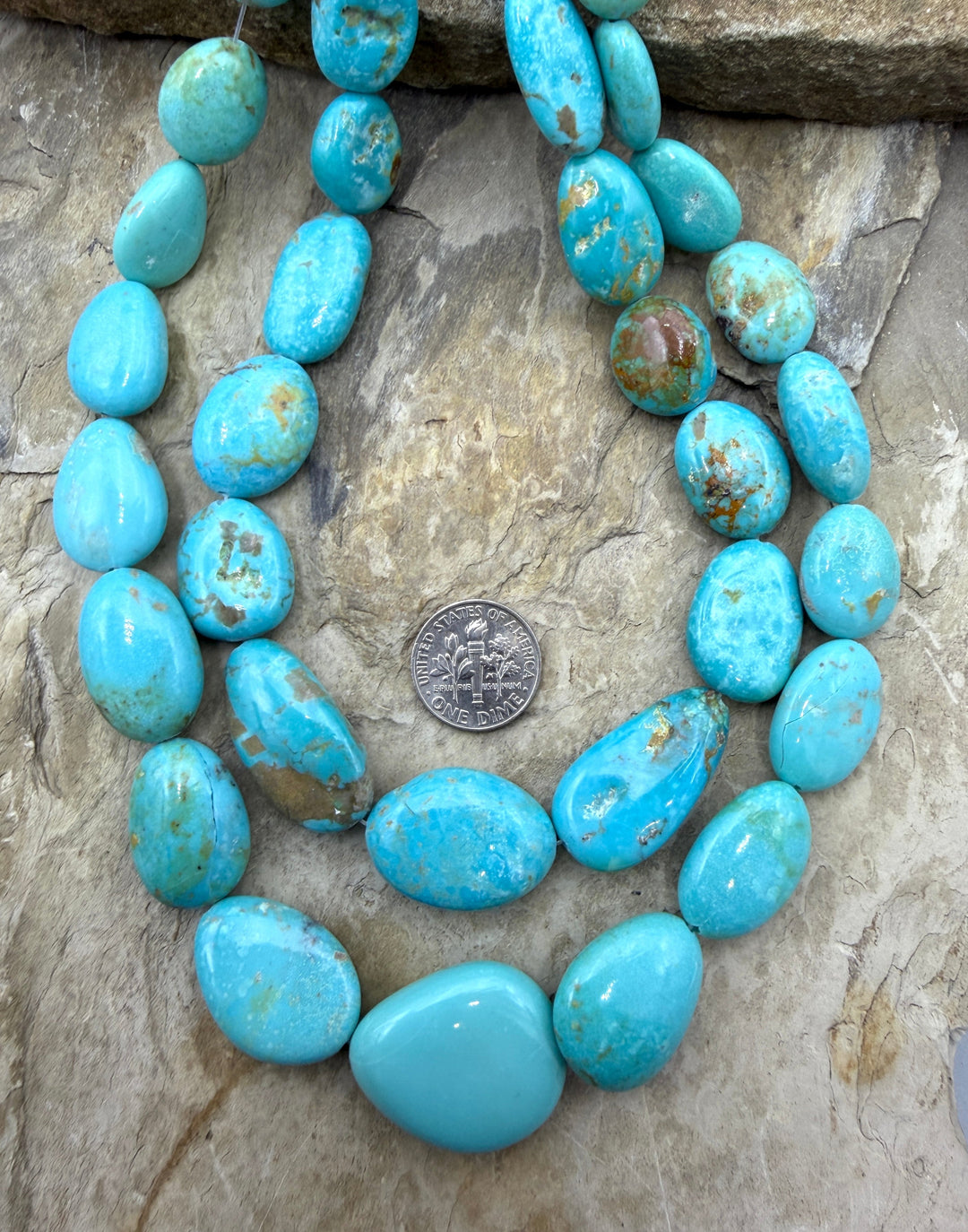 Kingman Turquoise (Arizona) BIG Graduated Smooth Nugget