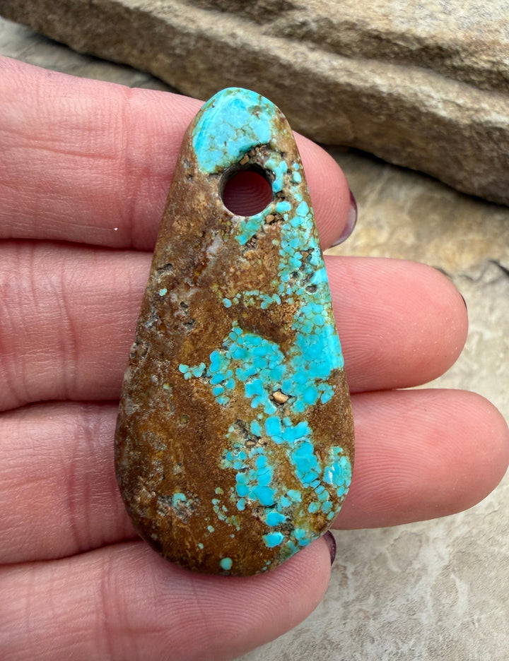 Kingman Turquoise (Arizona) BIG Large Hole Focal Pendant