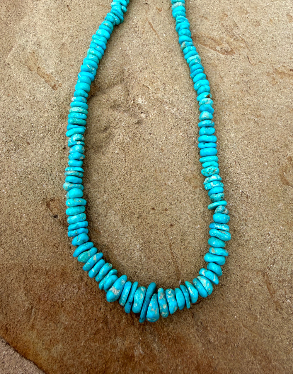 Kingman Turquoise (Arizona) Flat/Sliced Nugget Beads 6-13mm