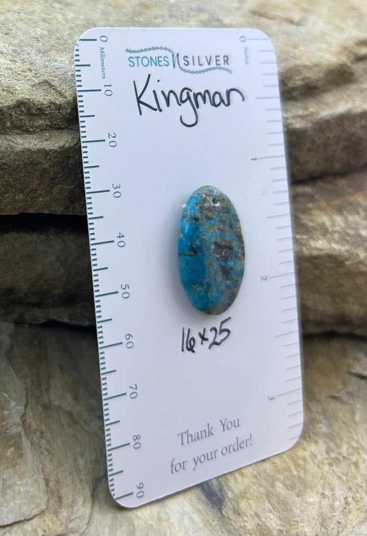 Kingman Turquoise (Arizona) Focal Pendant Bead 16x25mm