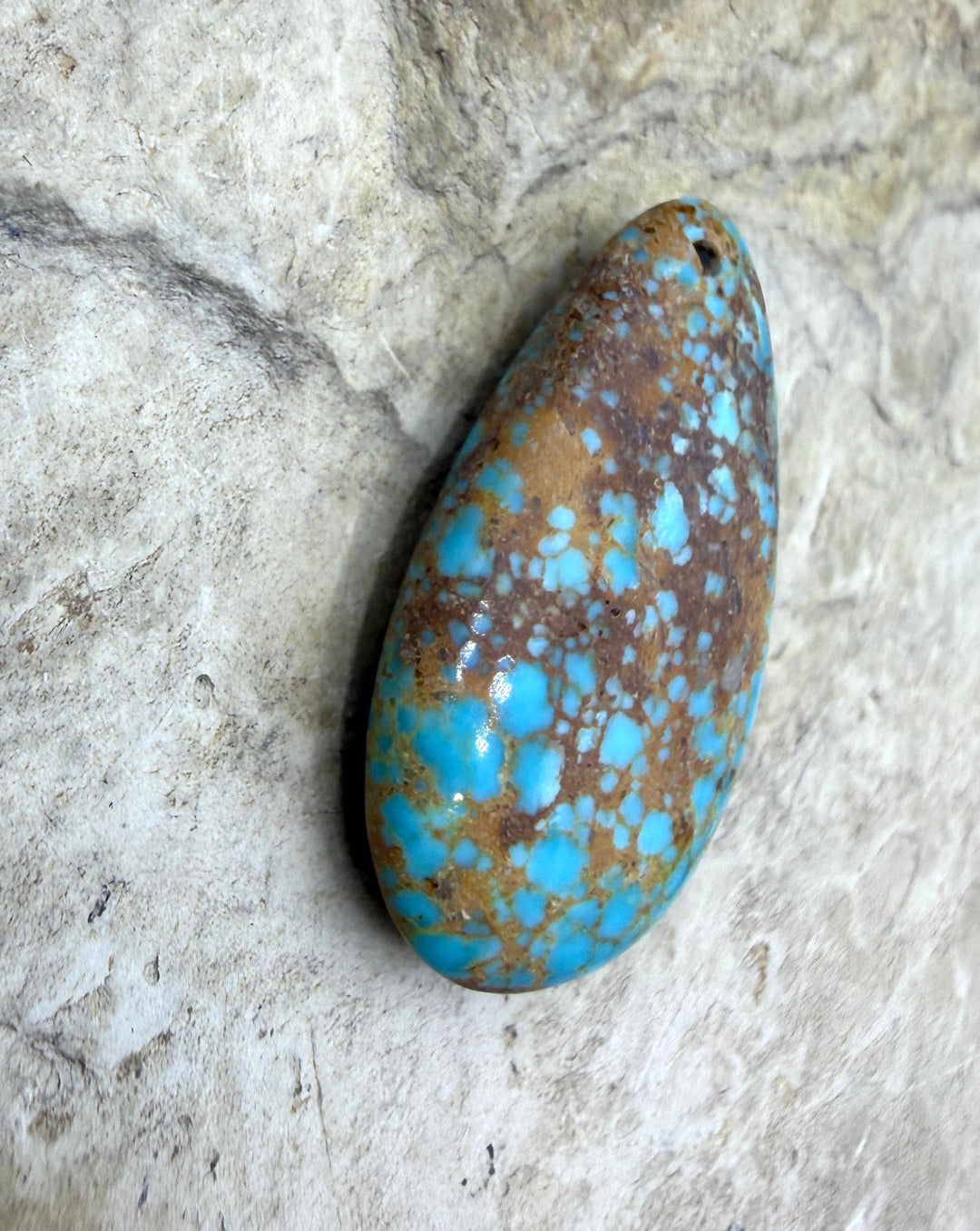 Kingman Turquoise (Arizona) Focal Pendant Bead 16x28mm