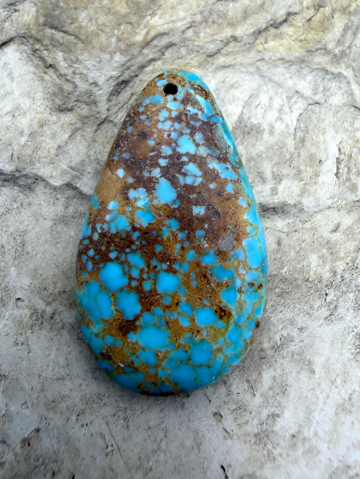 Kingman Turquoise (Arizona) Focal Pendant Bead 16x28mm