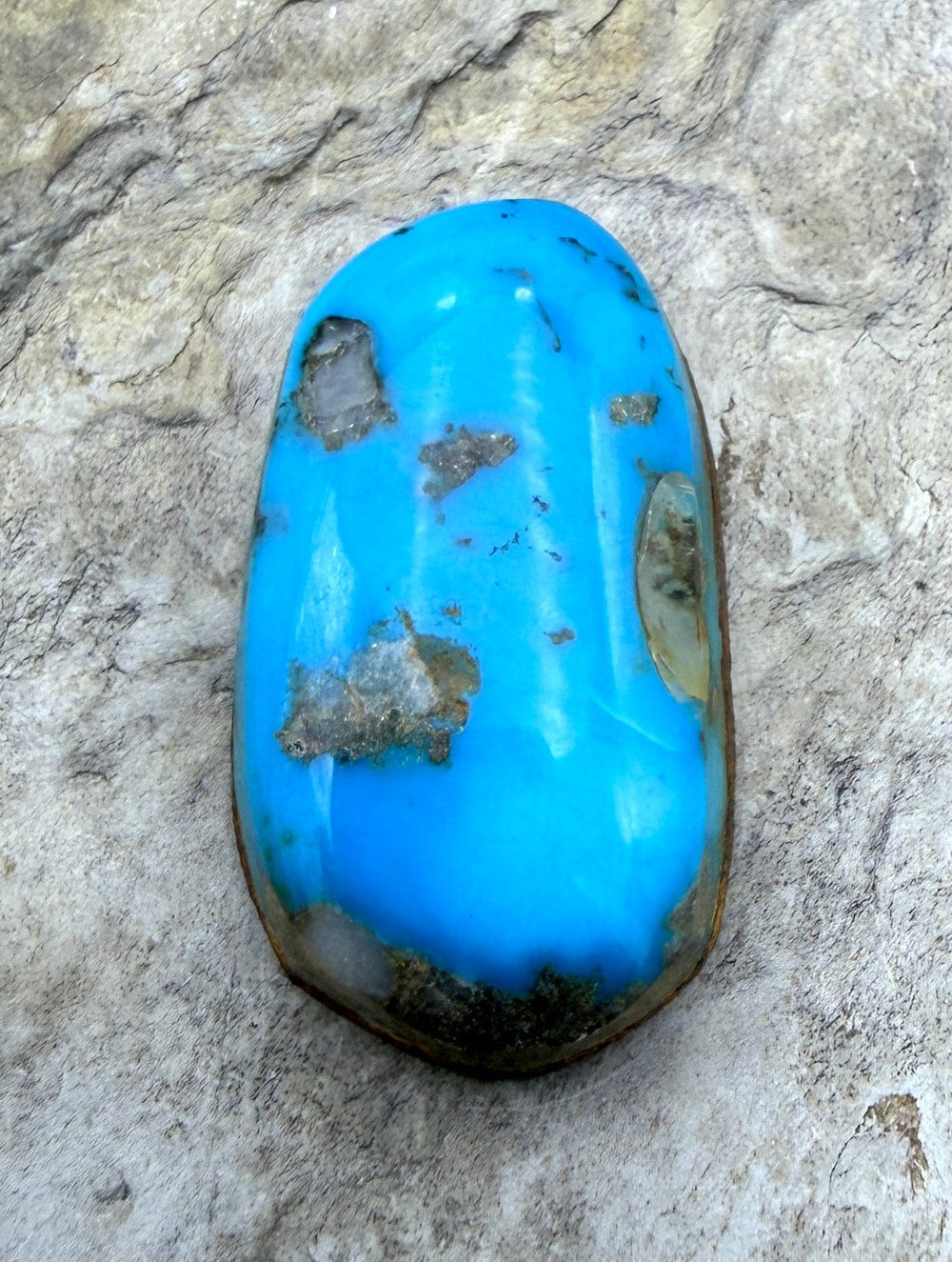 Kingman Turquoise (Arizona) Freeform Cabochon 14x25mm