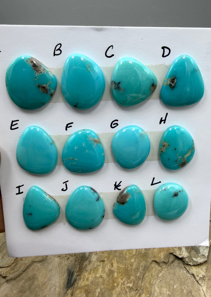 Kingman Turquoise (Arizona) Freeform Cabochon Approximately