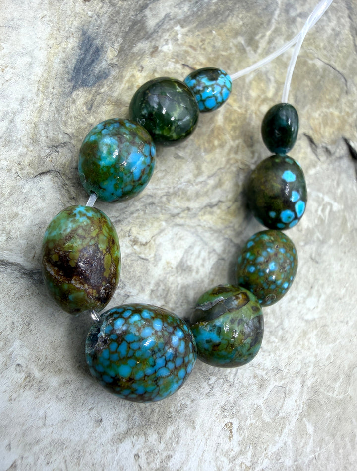 Kingman Turquoise (Arizona) Graduated Blue/Green Spiderweb