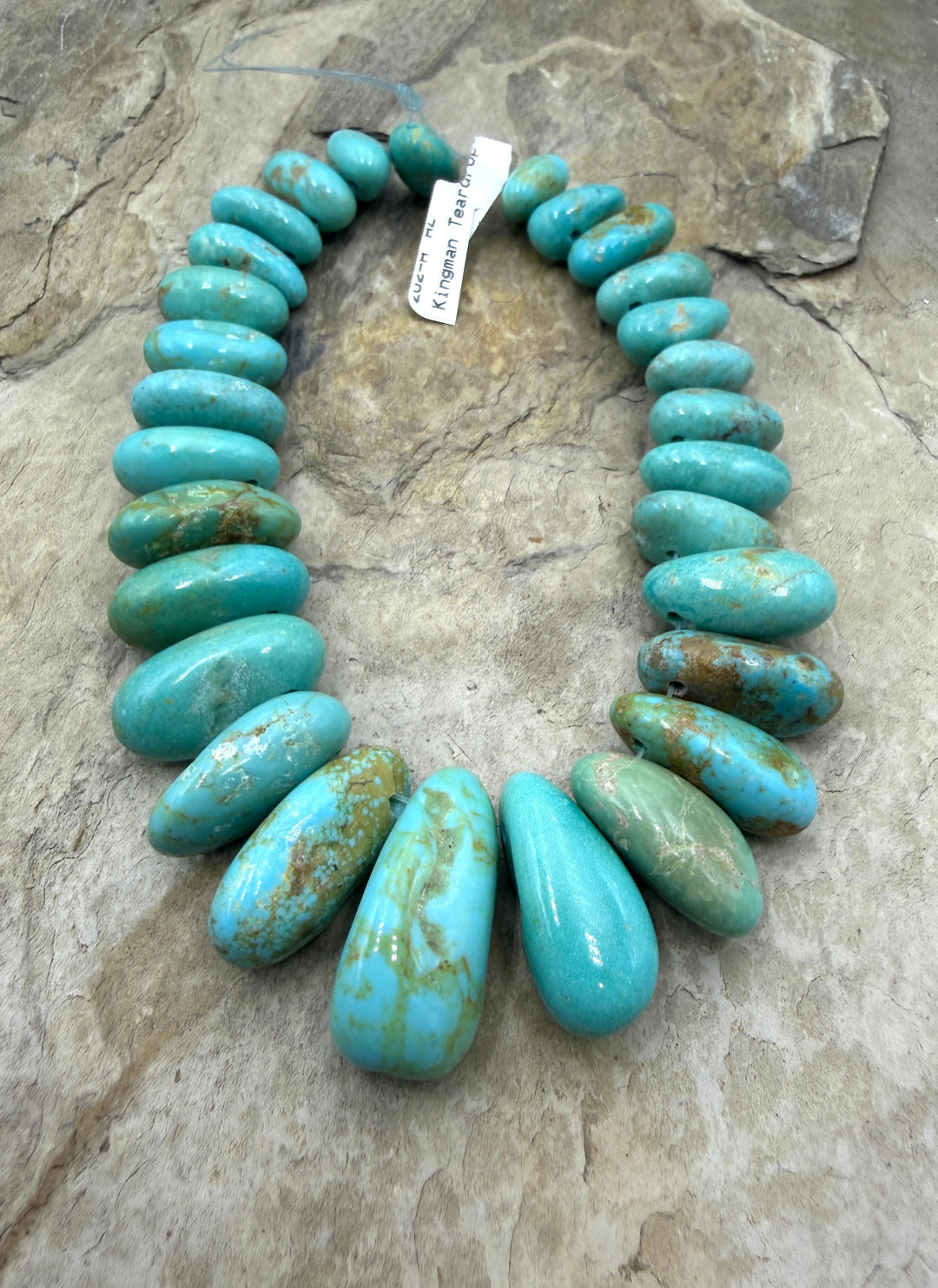 Kingman Turquoise (Arizona) Graduated Focal Strand
