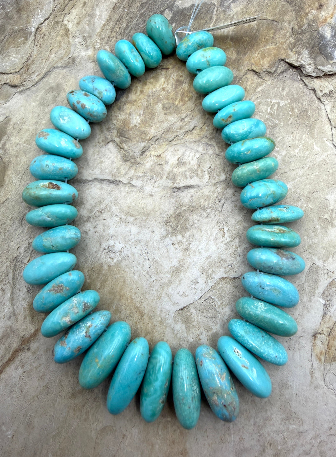 Kingman Turquoise (Arizona) Graduated Long Teardrop Nugget