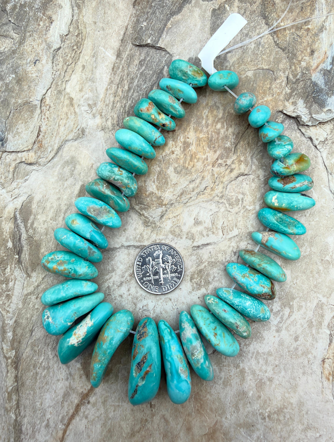 Kingman Turquoise (Arizona) Graduated Teardrop Nuggets