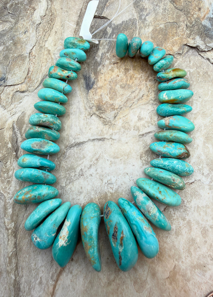 Kingman Turquoise (Arizona) Graduated Teardrop Nuggets