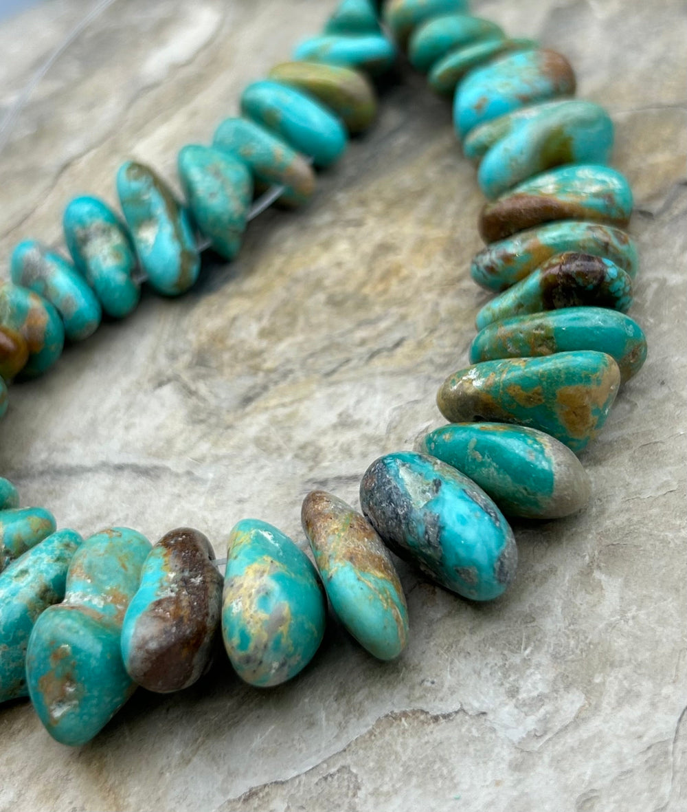 Kingman Turquoise (Arizona) Graduated Teardrop Nuggets