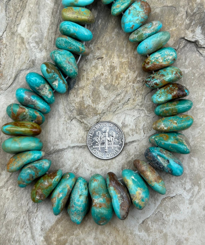 Kingman Turquoise (Arizona) Graduated Teardrop Nuggets