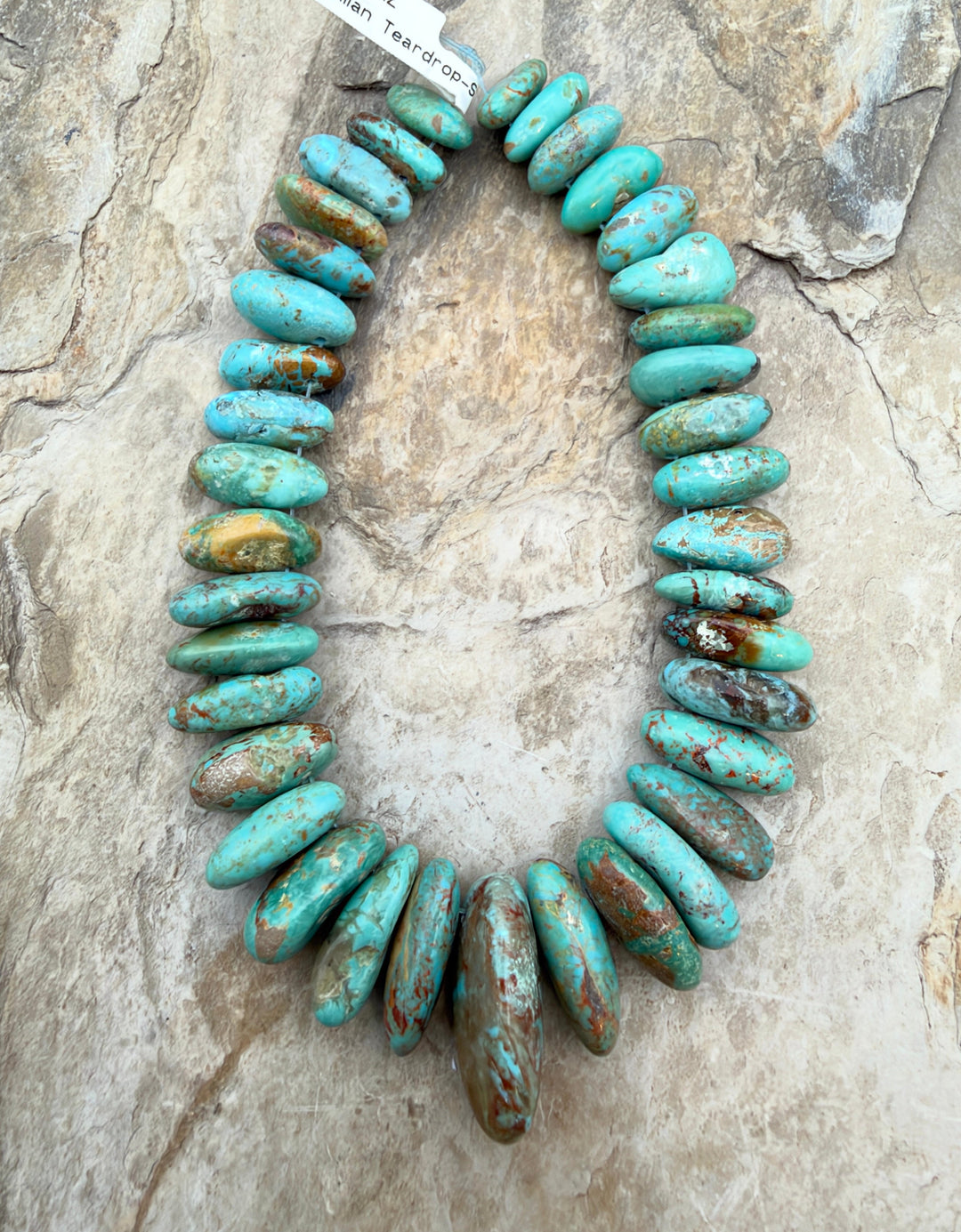 Kingman Turquoise (Arizona) Graduated Teardrop Nuggets