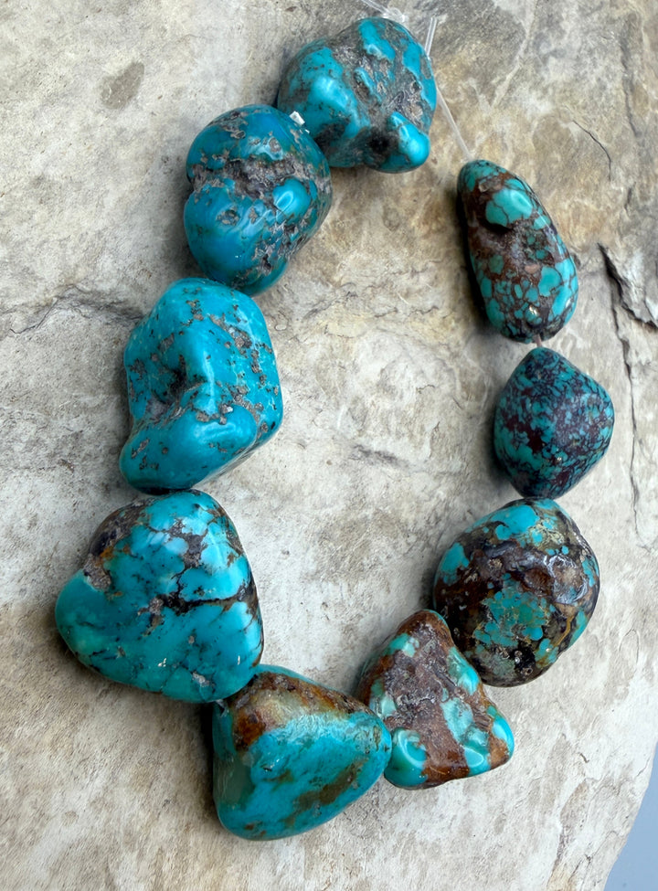 Kingman Turquoise (Arizona) Irregular Nugget Beads 14-20mm