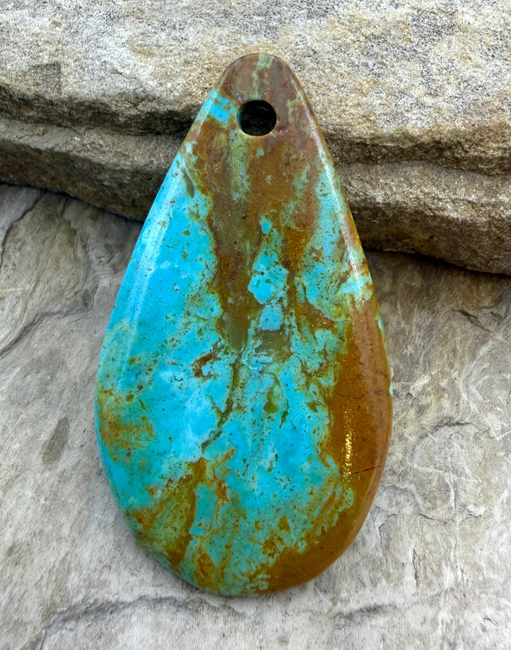 Kingman Turquoise (Arizona) (Large Hole) BIG Focal Pendant