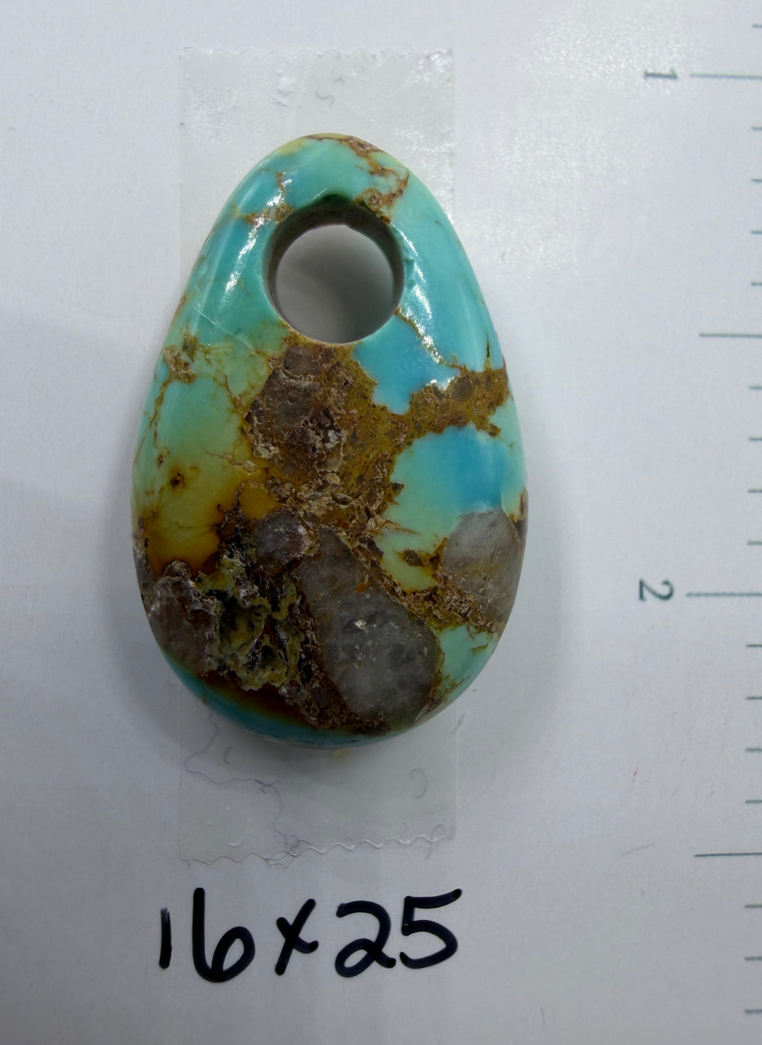 Kingman Turquoise (Arizona) (Large Hole) Focal Pendant Bead