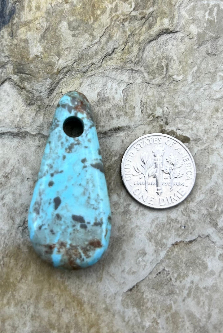 Kingman Turquoise (Arizona) (Large Hole) Focal Pendant Bead