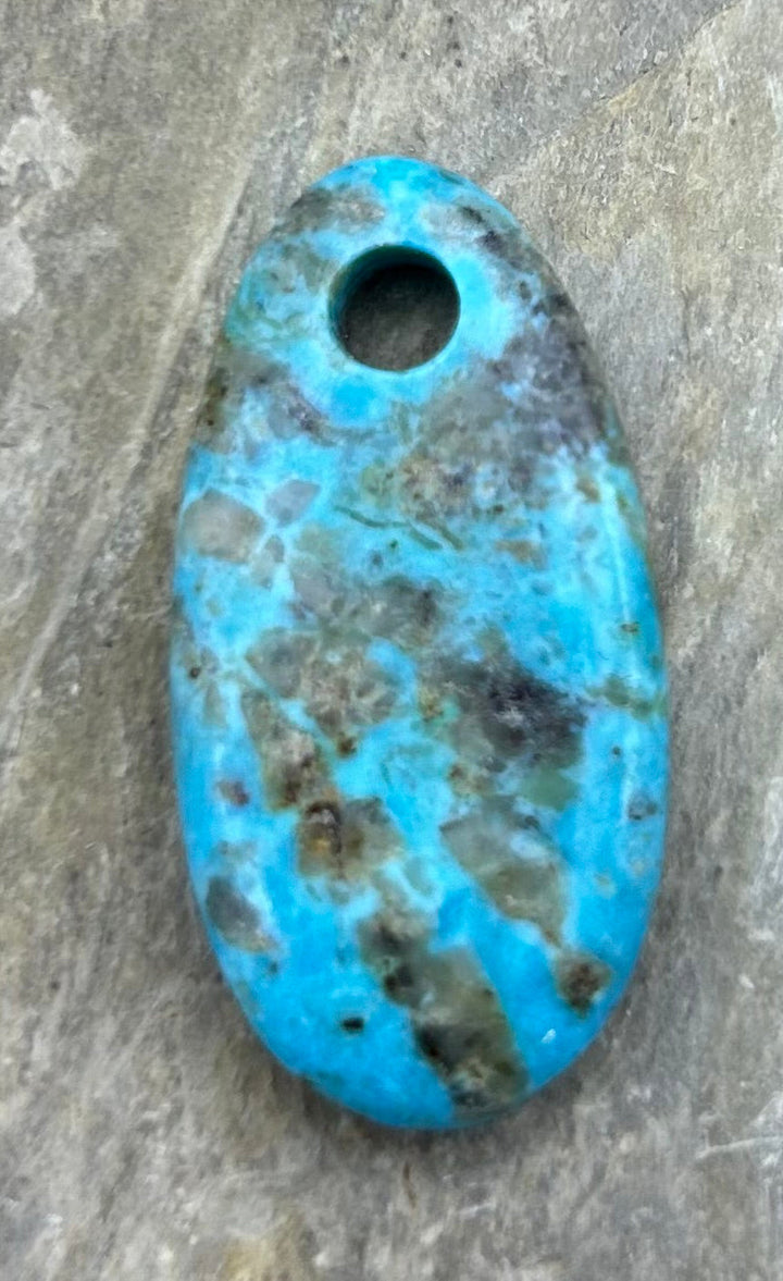 Kingman Turquoise (Arizona) (Large Hole) Focal Pendant Bead