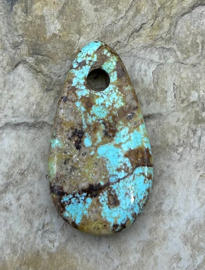 Kingman Turquoise (Arizona) (Large Hole) Focal Pendant Bead