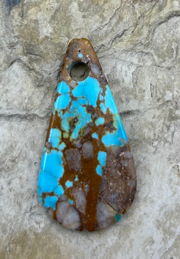 Kingman Turquoise (Arizona) (Large Hole) Focal Pendant Bead